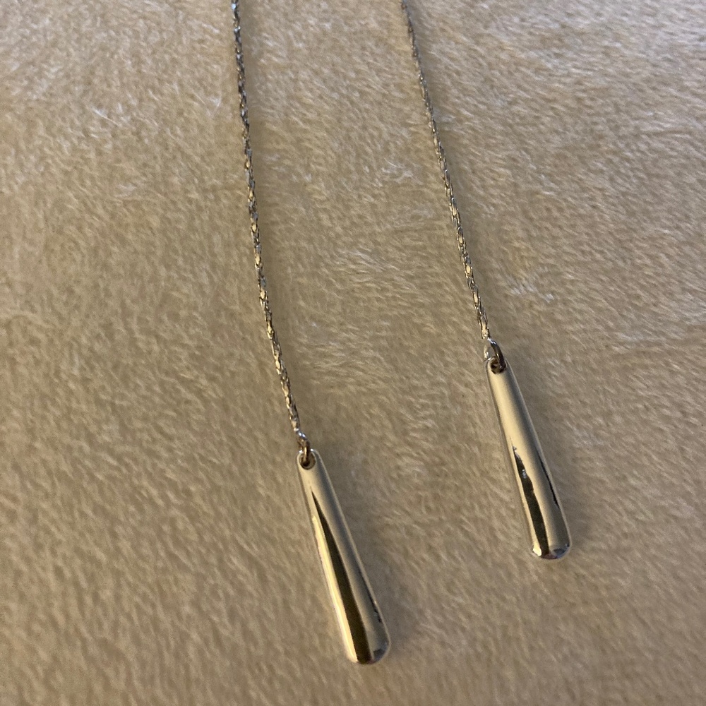 Modern silver earrings